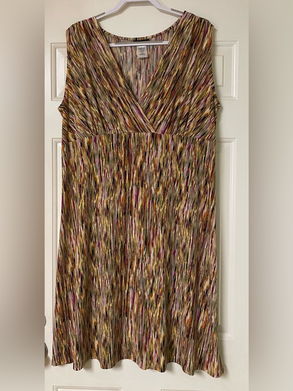 JMS Sleeveless Multi-Color Jersey Dress EUC